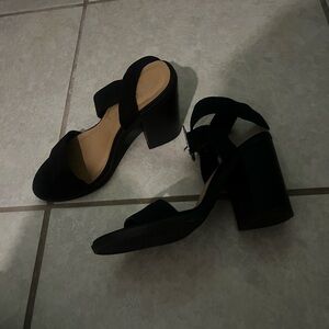 Elegant Black Women's Heeled Sandals